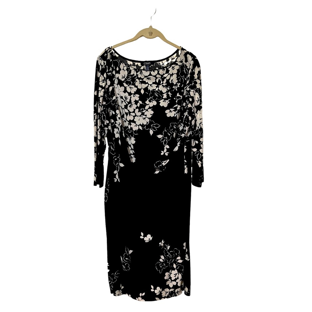 Chaps XL dress black & white